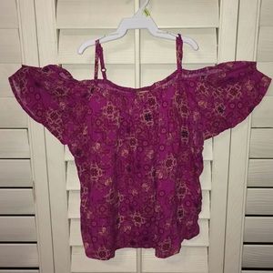 Cold Shoulder Floral Top